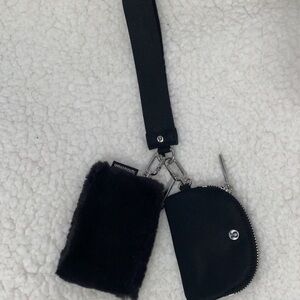 Lululemon Dual Black Keychain Pouch Set
